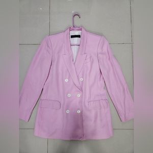 Zara Double-Breasted Relaxed-Fit Blazer